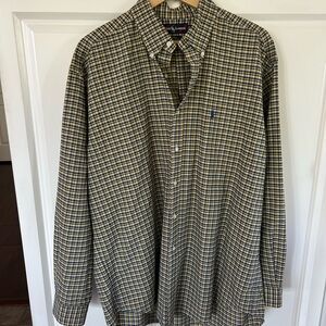 Ralph Lauren Men's Plaid Shirt in Blue and Yellow